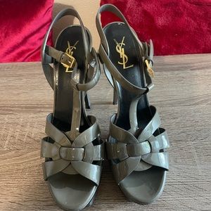 YSL tribute platform sandals